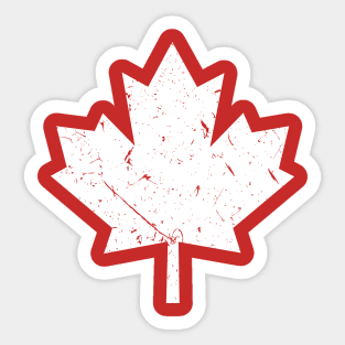 Canada Pride | Vintage Style, Retro Canadian Maple Leaf Sticker